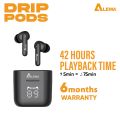 Alewa Bluetooth Earbuds DripPods | 42 Hours Playback | Low Latency | Digital Display | IPX4 Sweat & Water Resist | DripPods. 