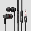 Geeoo X10 In-Ear Earphone with Microphone in Black - Enjoy Crisp and Clear Audio with These Earphones. 