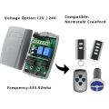 Garage Door Gate Recevier Smart Switch DC12V 24V 433.92MHz Fixed Code and Rolling Code Transmitter Switch. 