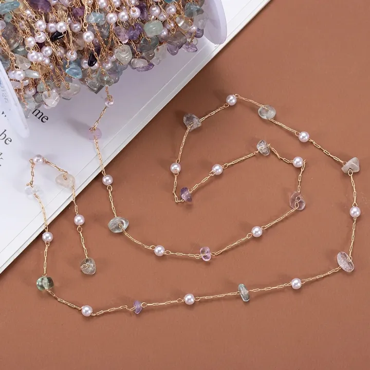 1%20Meter/lot%20Irregular%20Stone%20Beads%20Copper%20Chain%20with%204MM%20Pearls%20Beads%20Links%20for%20DIY%20Jewelry%20Necklace%20Bracelet%20Pendant%20Accessories%20-%20Image%204