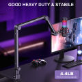 Professional Flexible Desktop Microphone Hanging Adjustable Boom Scissor Arm Stand for Live Streaming, Gaming. 