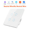 1 2 3 4 Gang WiFi RF 433mhz Touch Wall Light Smart Wireless with Switch 220V no Neutral EU Work With Tuya Alexa . 