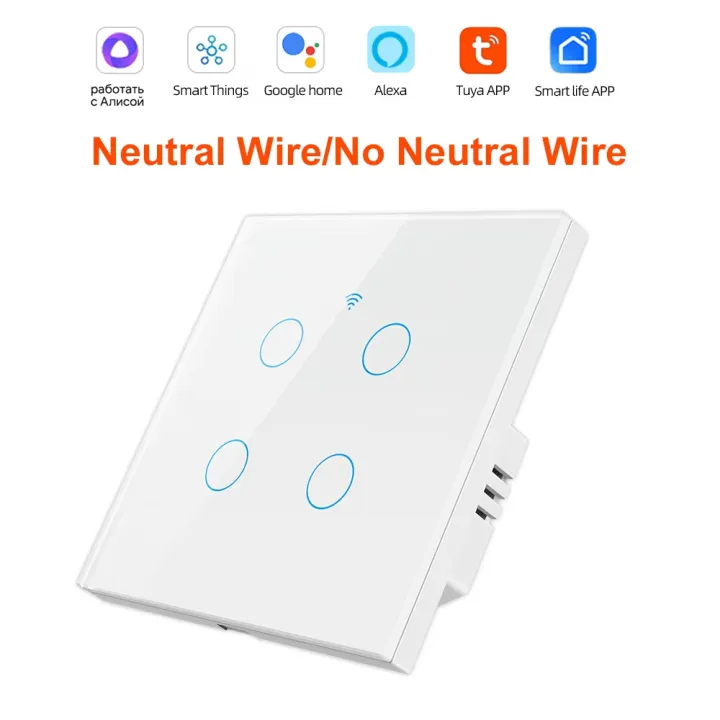 1%202%203%204%20Gang%20WiFi%20RF%20433mhz%20Touch%20Wall%20Light%20Smart%20Wireless%20with%20Switch%20220V%20no%20Neutral%20EU%20Work%20With%20Tuya%20Alexa%20%20-%20Image%208