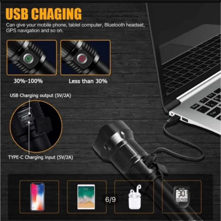 P90%20Rechargeable%20LED%20Flashlight%20Torch%20-%20Image%205