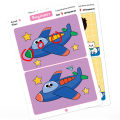 Find Differences Card Game Reusable Cartoon Educational Puzzle for Kids Three Difficulty Levels for Focus Attention Training. 