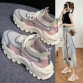 Women's Running Shoes Lace Up Sneakers Lightweight Female Casual Shoes Mesh Fashion Tennis Shoe Outdoor Soft Sole Women Shoes.