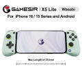 GameSir X5 Lite Mobile Phone Gamepads for iPhone 16 15 Series iPad Mini Android Tablet Controller Hall Effect Joysticks Design.
