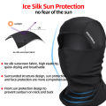 ROCKBROS Summer Ice Silk Bike Caps Anti-UV Sun Protection Breathable Bicycle Bandana Scarf Sports MTB Road Full Face Mask Cap. 