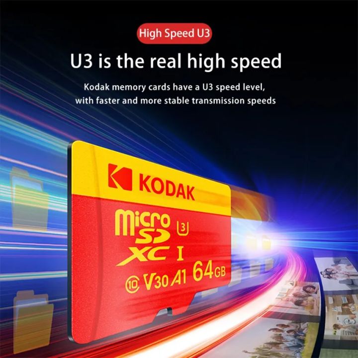 KODAK%20Micro%20SD%20Card%20Class10%20U3%20Memory%20Card%20MicroSD%2064GB%20128GB%20256GB%20SD/TF%20Flash%20Card%20on%20For%20Smartphone%20Tablet%20Camera%20-%20Image%204