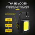 Multifunctional Keyring Light Mini Glare COB Keychain Light USB. Charging Emergency Light. 
