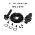 Helical Bevel Gear Set Overdrive Underdrive 24/8T 27/8T 30/8T 33/8T for Axial SCX10 Pro SCX10 II AR44 SCX10 III AR45 Capra F9. 