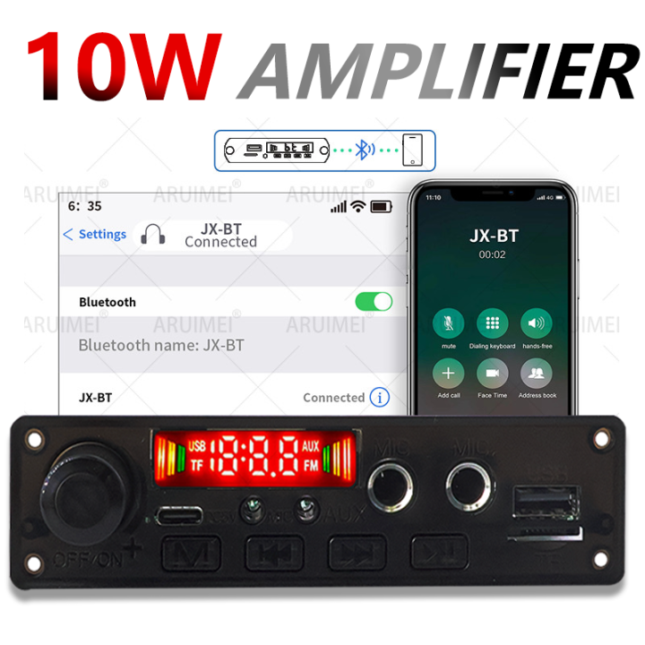 AudioPro%20DC%205V%2010W%20Bluetooth%205.0%20Amplifier%20Board%20MP3%20Decoder%20with%20USB/TF/FM%20for%20Car%20Audio%20Portable%20Speaker%20-%20Image%205