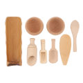 Sensory Bin Tools Toy Pre Teaching Safe Educational Wooden Bowls Scoop Toys for Transfer Work Fine Motor Learning. 