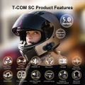 FreedConn Bluetooth Motorcycle Intercom Helmet Headset Wireless Motorbike Head Interphone LCD Screen FM Earphone. 