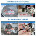 1pc H4 BA20D H6 LED Motorcycle Headlight CSP Dual Color White Yellow Hi Lo Beam Lens Fog Lamp for Motobike Scooter Running Light. 