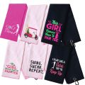 Funny  Microfiber Premium Golf Towel For Women, Embroidered Golf Towels for Golf Bags，Golf Accessories for Women Golfers. 
