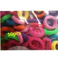 Girls Solid Colorful Big Rubber Bands Ponytail Holder Gum Headwear Elastic Hair Bands Korean Girl Hair Accessories-10 Pcs. 