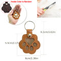 Pet Hair Memorial Keychain PU Leather Keepsake Locket for Cat Dog Fur Pet Hair Storage Pendant Handbag Hanging Accessories. 