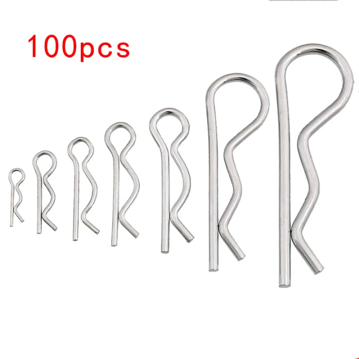 Cotter Pins Clip Splitpins Metal Wave Type R Type Insurance Safety Hardware Fastener Carbon Steel Fixed Pin Accessories