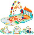Baby Play Mat Gym & Fitness Rack with Hanging Rattles Lights & Musical Keyboard Mat Piano Multi-Function. 
