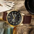 Business Man Quartz fashionable Leather Casual Wrist Watch CRN12. 