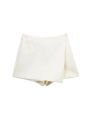 Women Fashion Pareo Style Asymmetric Shorts Skirts Vintage High Waist Side Zipper Female Skort Mujer. 