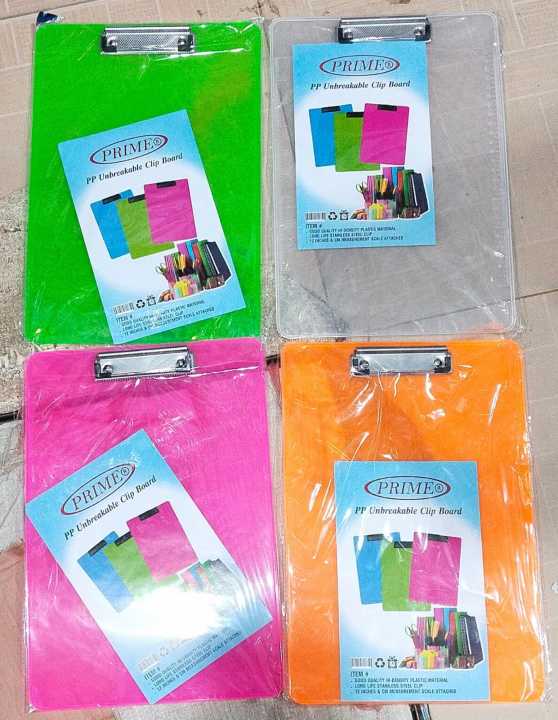 Ubreakable Paper transparent unbreakable clip board, Writing pad ,Paper holder | Daraz.pk