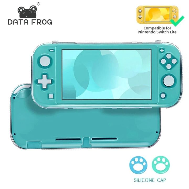 Data Frog Case for Nintendo Switch Lite Accessories Protection Cover Funda Nintendo Switch Light Case PC With Thumbstick Caps