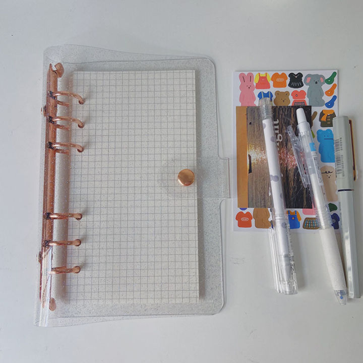 A6/A5%20GlitterRose%20Golden%20Glittery%20Bling%20Binder%20Notebook%20Cover%20Diary%20Agenda%20Planner%20Paper%20Cover%20School%20Stationery%20-%20Image%204