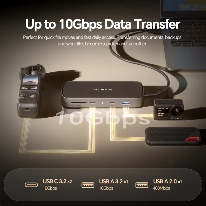 PULWTOP%20MacBook%20Pro%20Docking%20Station%20Dual%20Monitor%204K@60Hz%20with%202HDMI,PD,Ethernet,USB%20A/C%2010Gbps,SD/TF,%20USB%202.0%20-%20Image%205