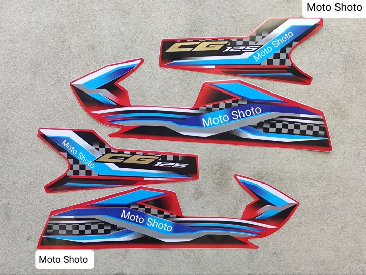 2024 Model Tanki Tapa Sticker Honda CG-125 (Complete Set) -Red
