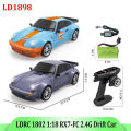 LDRC LD1898 RC Car 1/18 Professional RC Drift Remote Control Car Gt 911 High-Speed Cars Racing Boy Cars Toy Children's s. 