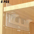 6/12pcs Wardrobe Divider Brackets Non-Marking Sticky Kitchen Cabinet Divider Brackets Anti-Side Slip Layer Support Brackets. 