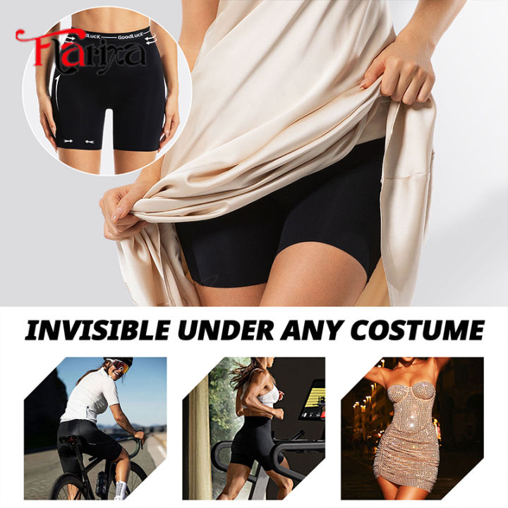 Flarixa%201/2/3PCS%20Ice%20Silk%20Safety%20Shorts%20Women%20High%20Waist%20Anti%20Chafing%20Thigh%20Panties%20Invisible%20Pants%20Under%20Dress%20Yoga%20Boxer%20Black%20-%20Image%204