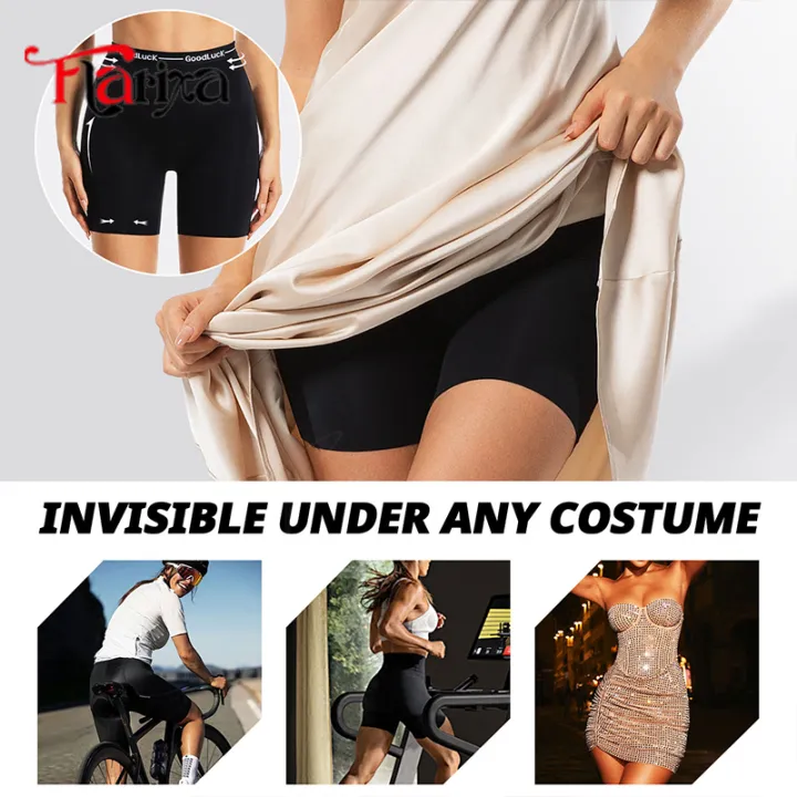 Flarixa%201/2/3PCS%20Ice%20Silk%20Safety%20Shorts%20Women%20High%20Waist%20Anti%20Chafing%20Thigh%20Panties%20Invisible%20Pants%20Under%20Dress%20Yoga%20Boxer%20Black%20-%20Image%204