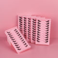 Z'LRAQI BEAUTY half eye 10 pairs Fox eye makeup False eyelashes Sweet cool style suitable for light makeup. 