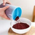 3-in-1 Storage Jar with 3 portions Airtight Food Storage Cereal Dispenser Pulses Container and 3 partitions for Dry Fruit Storage Spice Jar Masala Daal Biscuits Spices Candy and Multi Compartment kitchen Essentials. 