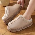 New Fashion Fluffy Platform Slippers for Women 2025 Winter Plush Warm Cotton Shoes Woman Comfort Non Slip Unisex Home Slippers. 