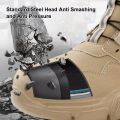 Men Rotating Button Labor Protection Shoes Anti-smash Anti Puncture Safety Shoes Work Boots Steel Toe Shoes Indestructible Shoes.