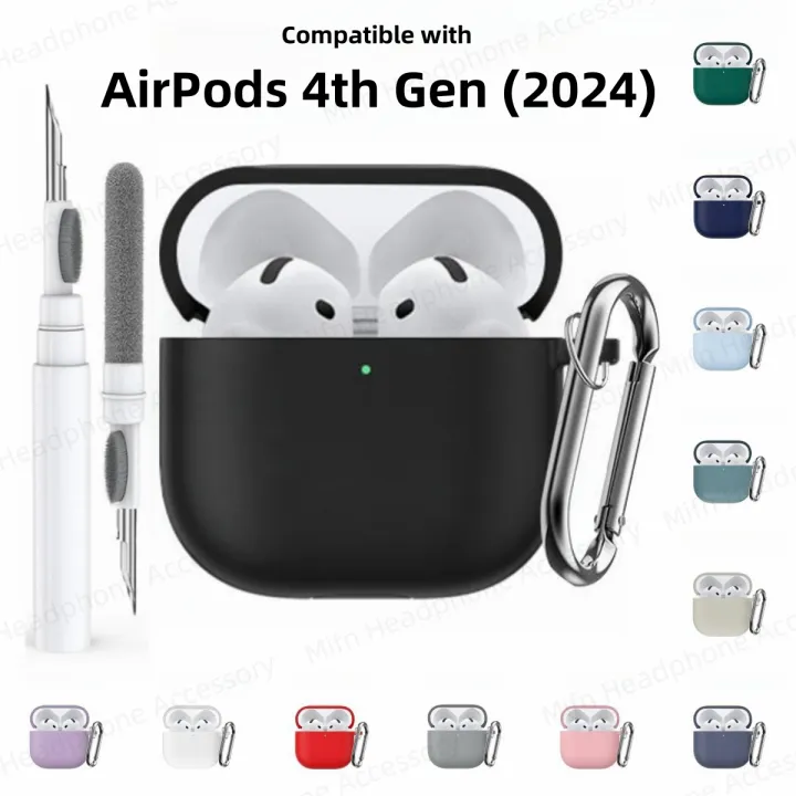 for AirPods 4th Generation Case Compatible with MagSafe Soft Silicone Protect Cover For Woman For AirPods 4th Gen (USB-C) 2024