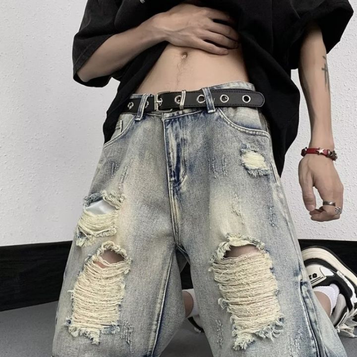 Summer%20ripped%20denim%20shorts%20men's%20cropped%20pants%20trendy%20brand%20fat%20plus%20fat%20plus%20plus%20plus%20size%20loose%20beggar%20mid%20pants%20horse%20pants%20-%20Image%205