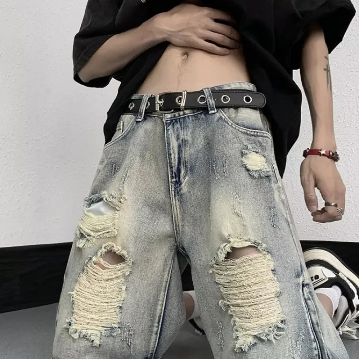 Summer%20ripped%20denim%20shorts%20men's%20cropped%20pants%20trendy%20brand%20fat%20plus%20fat%20plus%20plus%20plus%20size%20loose%20beggar%20mid%20pants%20horse%20pants%20-%20Image%205