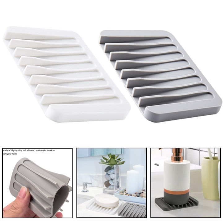 1/2%20Pcs%20High%20Quality%20Silicone%20Self%20Draining%20Soap%20Dishes%20Innovative%20Soap%20Holder%20Saver%20Silicone%20Soap%20Holder%20Anti%20Slip%20Pad%20-%20Image%205