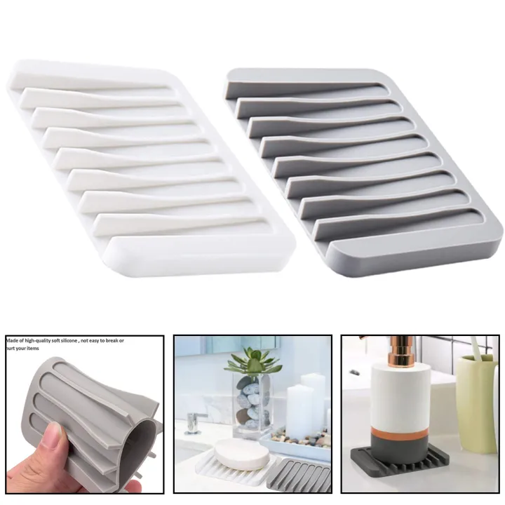 1/2%20Pcs%20High%20Quality%20Silicone%20Self%20Draining%20Soap%20Dishes%20Innovative%20Soap%20Holder%20Saver%20Silicone%20Soap%20Holder%20Anti%20Slip%20Pad%20-%20Image%205