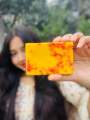 Hand made real saffron goat milk bar soap 90 gm beauty soap. 
