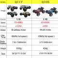 JJRC 70KM/H RC Off-Road Car 1:16 4WD High Speed Cars With Led Lights 2.4G Inductor Brushless Remote Control Cars Children Toys.