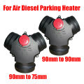 90mm To 75mm Valve Flap Adjustable Air Diesel Heater Vent Ducting T Branch Splitter Pipe Joiner Connector For Car Truck Camper. 