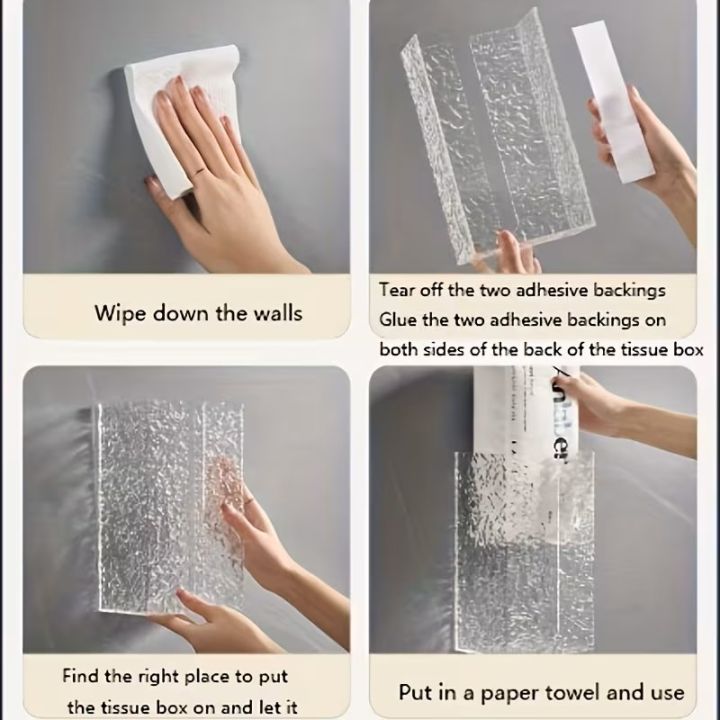 Luxury%20Water%20Ripple%20Tissue%20Holder,%20Wall%20Mounted%20U-Shaped%20No%20Drill%20Box%20for%20Kitchen%20Wipes%20&%20Bathroom%20Face%20Towel%20-%20Image%204