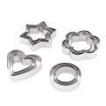 12 Piece Set Stainless Steel Pastry Cookie Biscuit Cutter Cake Muffin Decor Mold Multi functional Tool.