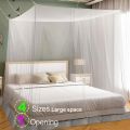 Mosquito Nets Palace Four Door King/Queen Double Size Home Single Beds Prevent Insect Outdoor Square Grace White Canopy Net.